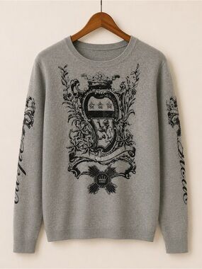 Neiman Marcus Men’s Printed Cashmere Sweater